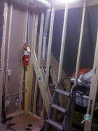 Start of bathroom framing