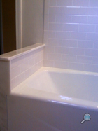New bath tub & tile surround