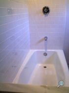 New bath tub & tile surround